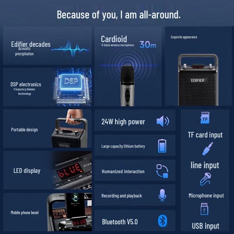 Edifier PP205 Wireless Portable KTV Bluetooth Speaker