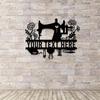 Custom Made Metal Sign Sewing Machine Silhouette Wall Art Home Door Outdoor Party Decor