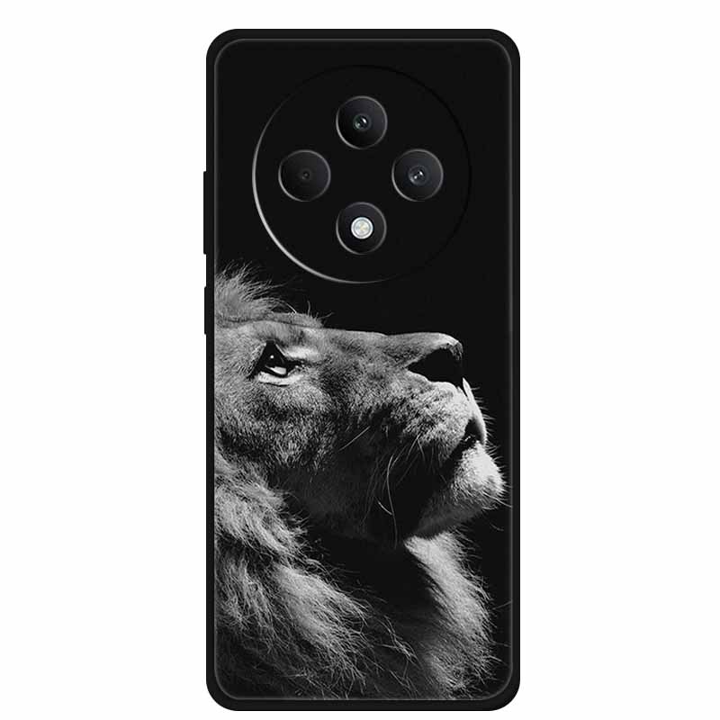 Soft Silicone Cover For Oppo Reno12 F 5G Case 12 F 4G Cartoon TPU Wolf Lion Phone Case For Oppo Reno12 FS Back Covers Capa Coque