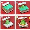 Christmas 3D Paper Carving Art Note Pad Tearable Page for Desk Ornament, Paper Sculpture Notepads with Pencil Holder