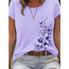 Fashion Women Floral Print T Shirt Funny Casual O-neck Short Sleeves T-shirt Summer Female Tee Shirt