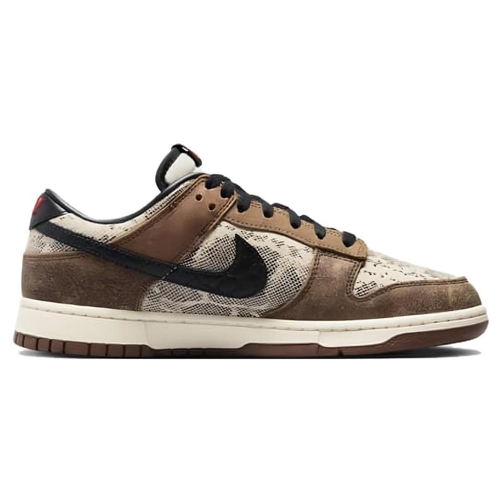 Nike Dunk Low Premium CO.JP Brown Snakeskin Unisex Sneakers Natural Black Ale-Brown FJ5434-120