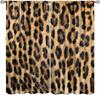 Leopard Print Curtains Rustic Safari Theme 3D wild Animal Fur Skin Brown Farm Window Treatments for Kids Living Room Bedroom