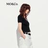 MO&Co. Women's Color-Blocked Faux Two-Piece Cropped Knitted Cardigan