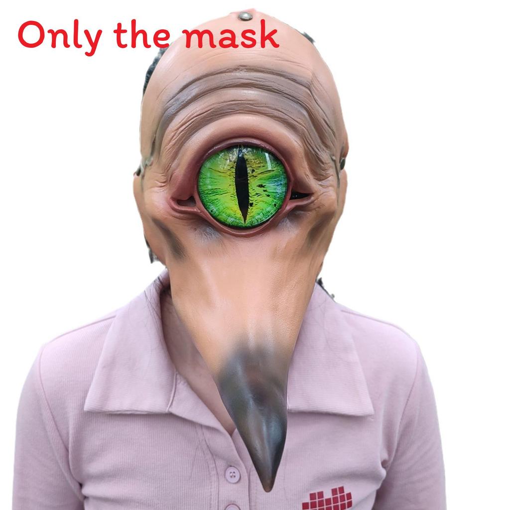 

One Eyed Monster With A Long Mouth Monster Latex Mask For Halloween And Festivals