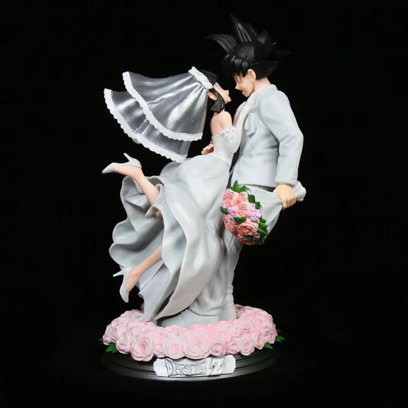 Dragon Ball Goku And Chichi Wedding Gk Statue Boxed Collectible Figure Wedding Scene Anime Model For Dragon Ball Fans Collectors