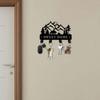 Bear Key Holder Heavy Metal Wall Hooks for Keys and Hats Space Saving Decor