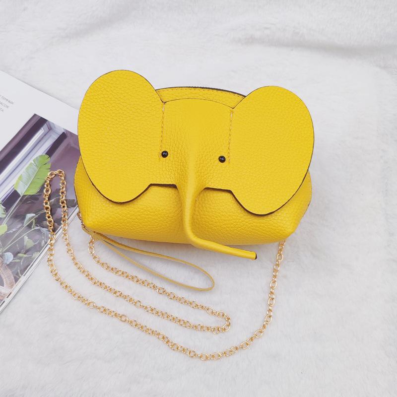New Pu Messenger Women's Bag Creative and Fashionable Shoulder Elephant Bag Versatile Cute Baby Elephant Change Bag Mouth Red Envelope