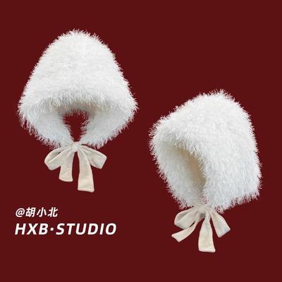 Herbst- und Wintermütze Damen niedliche Plüschmütze Winter warm Studenten Plüschmütze Trend