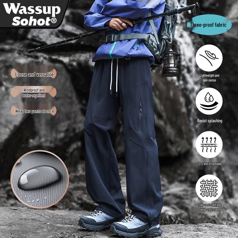 Wassup Sohot Men s Waterproof Quick-Dry Outdoor Cargo Pants M