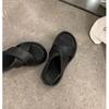 Shei Yiqing Summer~ Lambskin Thick-soled Cross-buckle with Bubble Bread Casual Sandals Women's Summer