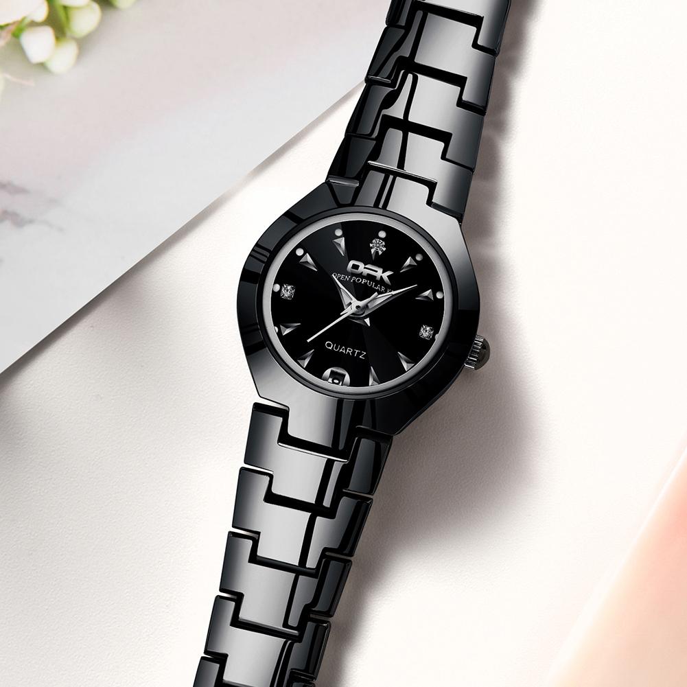 OPK Couple Watch Classic Fashion Waterproof Glow Quartz Watch Band Luxury Date Week Men's and Women's Couple Watches