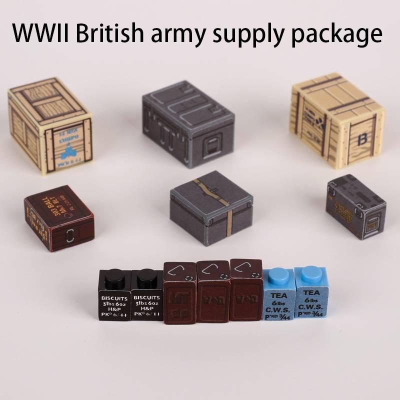 Military Soldier Building Block Figure British US Snow Camouflage Troop MP40 M1A1 Motorcycle Accessories Toys Gift Brick Z02