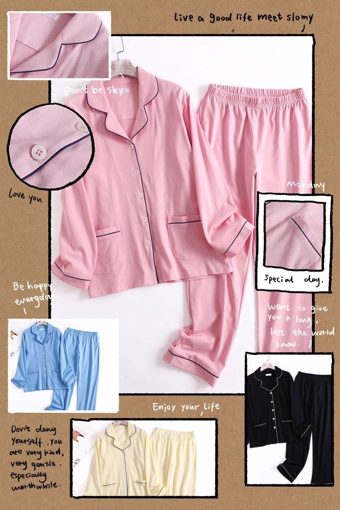 Cotton Perfect for Spring and Comfortable Long Size Women's 100% Pajamas, Warm, Autumn, Open-Front, Moisture-Wicking, Quick-Drying, Loungewear,
