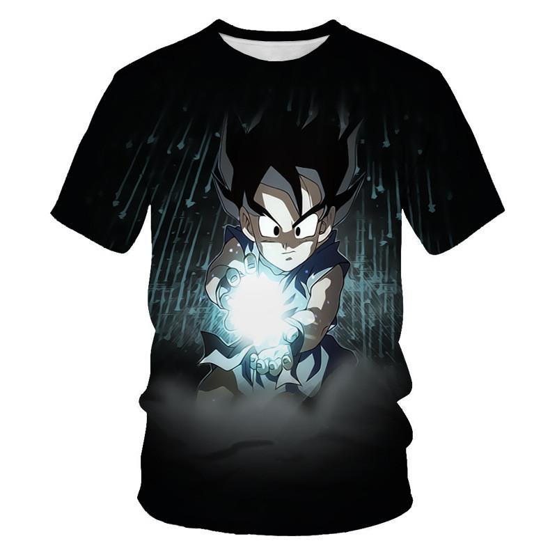 Trendy Anime Dragon Ball Series Men's T-shirt With Unique 3d Digital Print For Casual Wear
