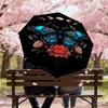 1pc Butterfly Moon phases Automatic Open/Close Umbrella with Windproof, 8-Rib Sturdy Canopy, Durable Ribs, Fashionable Design1138A