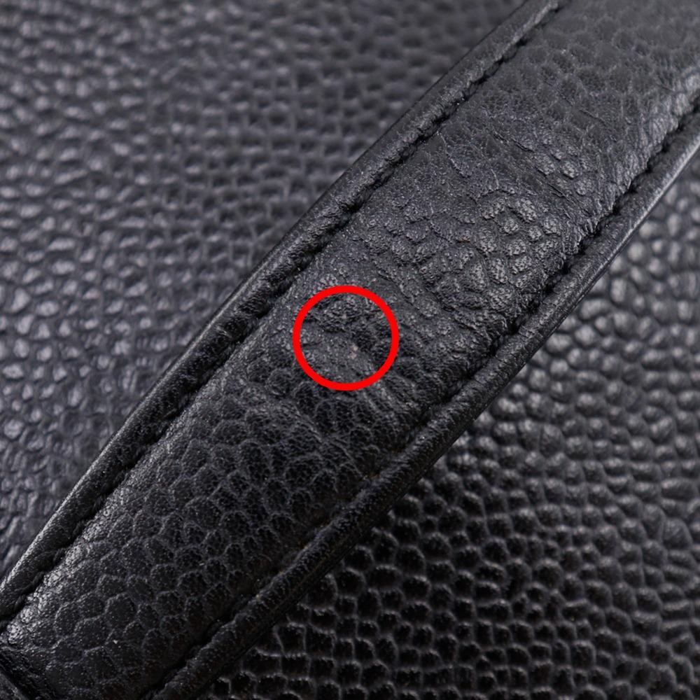 CHANEL Vanity Pouch A01998 COCO Mark black leather Women Used