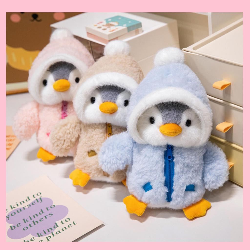 Penguin Stuffed Toy, Cute, Fluffy, 25cm, Perfect As a Gift for Kids (beige)