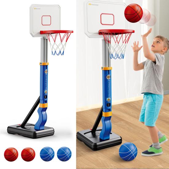Set Giocattolo Canestro da Pallacanestro per Piscina con 4 Palloni Gonfiatore Altezza Regolabile Pallacanestro per Nuoto Interno Esterno Giardino Gioco di Tiro a Canestro Kit per Bambini e Bambine