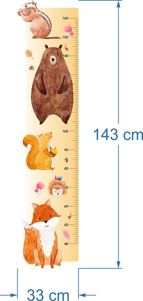 Height Chart Sticker - Forest