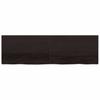Vidaxl Półka, Ciemnobrązowa, 200X60X(2-4) Cm, Wykończone Drewno Dębowe