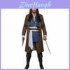 Pirates Of The Caribbean Cosplay Costume For Men With Wig Halloween Party Wear