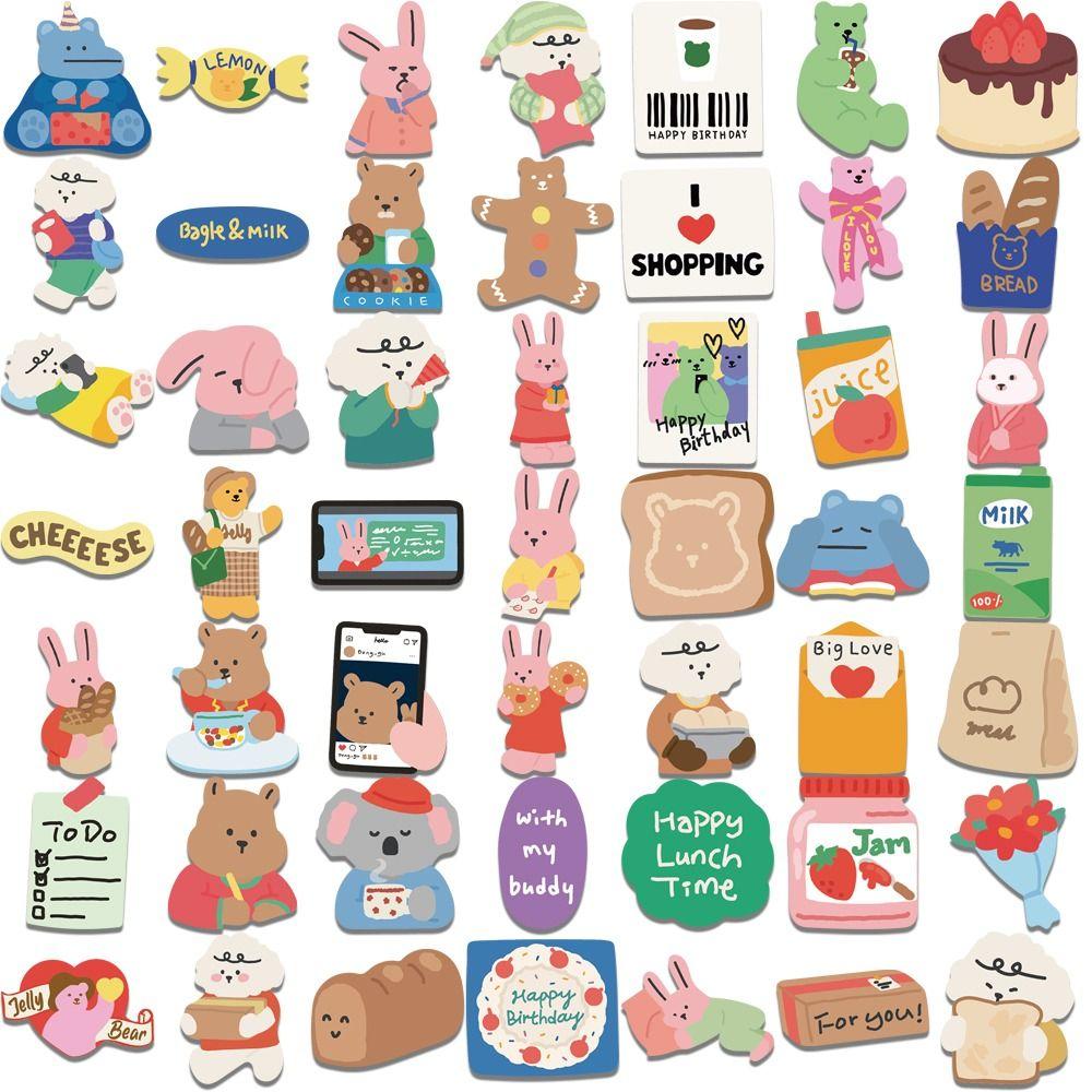 School Supplies Animal Cat Stickers Waterproof Stickers Decorative Sticker Korean Bear Stickers