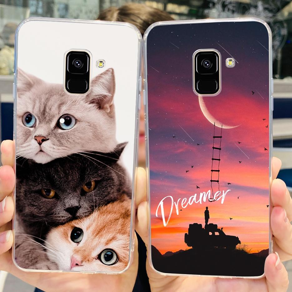 For Samsung Galaxy A8 Plus 2018 Case SM-A730F Luxury Painted Cover Soft Silicone Phone Case For Samsung A8 2018 A530F A8+ Bumper
