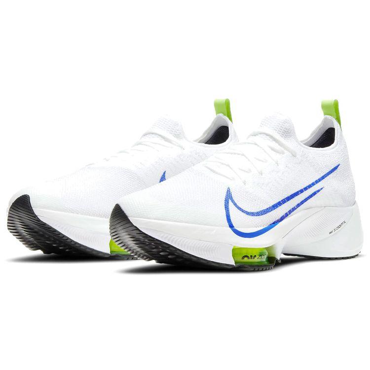 Nike Air Zoom Tempo NEXT% Flyknit White Racer Blue Men Sneakers Volt Black CI9923-103