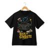 Back To the Streets Boombox Graphic T-Shirt - Hip Hop Music Streetwear Tee