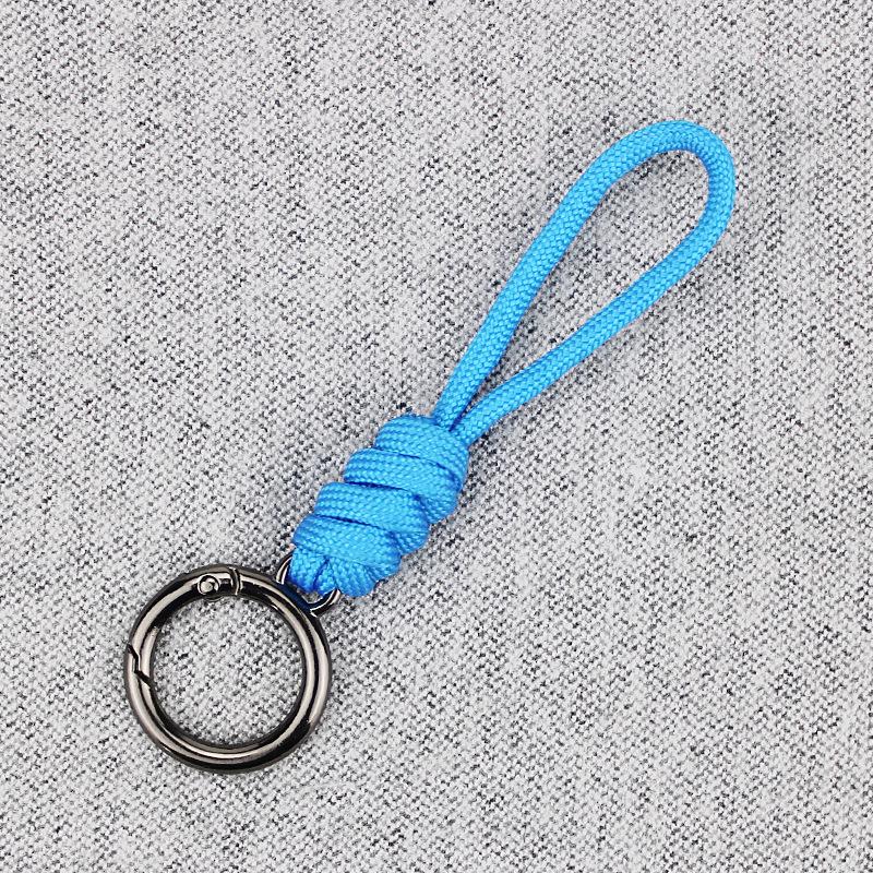 Color Combination Knot Mobile Lanyard Creative Short Braided Lanyard Mobile Phone Case Key Ring Can Be Detachable Anti-loss Rope