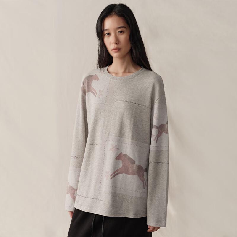 GREEN BELT Women's Horse Print Long Sleeve T-Shirt
