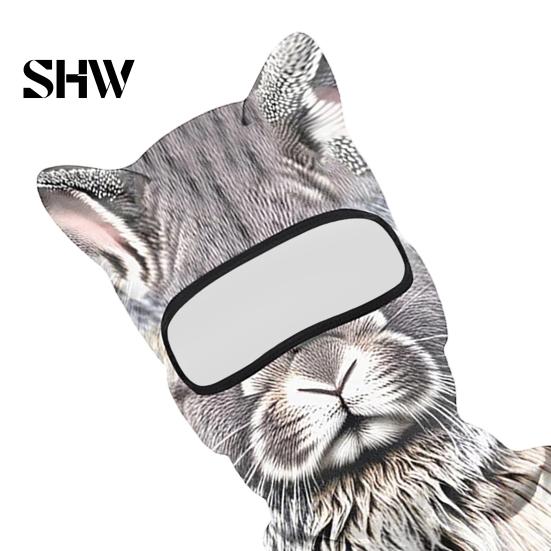Cycling Face Mask 3D Animal with Ears, Breathable Ice Silk Balaclava for Moisture Wicking Spring Summer, Quick Drying UV Protection Full Cover