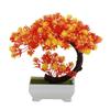 “Artificial Potted Bonsai: Indoor Green Plant Decoration for Desk or Coffee Table”