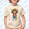 One Piece Japanese Anime Luffy Cartoon Graphic Print Tshirt For Children Summer Cotton Cosplay Tees Casual KidsAdult Tops