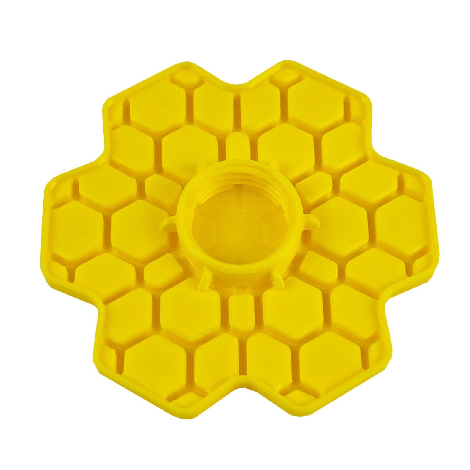 

Bee Feeder Watering Station Garden Drinking Tool Hexagon Shape Durable Plastic Honeybee Feeding Container for Outdoor Beekeeping One Size жовтий