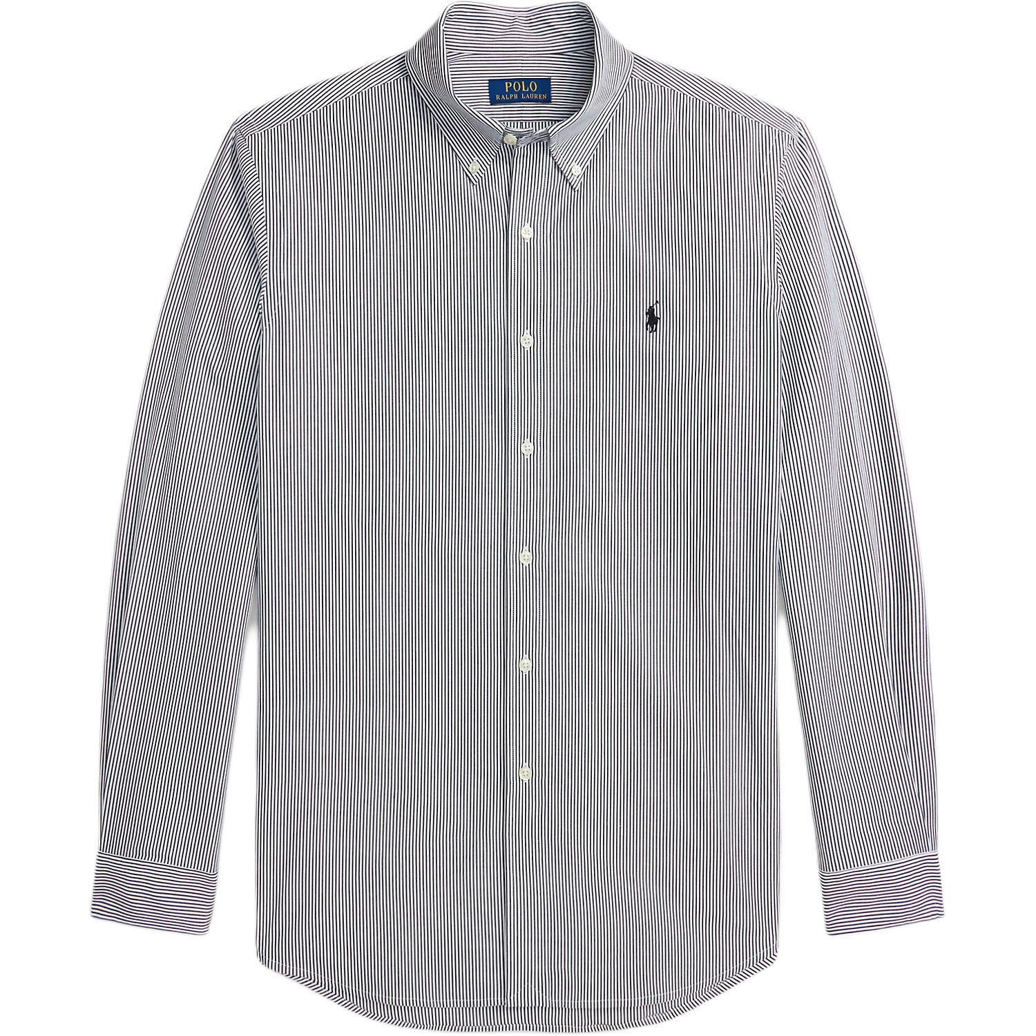 

Polo Ralph Lauren Striped Button-Down Long Sleeve Shirt Men shirts Black White 710928252-006 XL