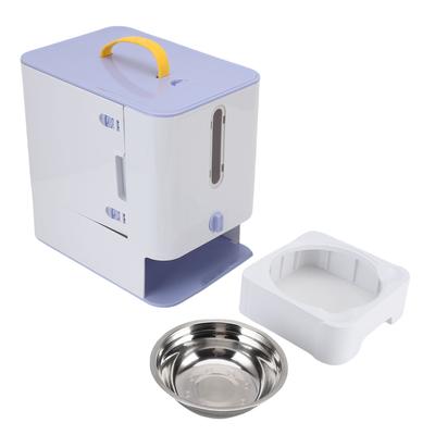 Recipiente Multifuncionais para Ração de Animais de Estimação Alimentador Dispensador de Ração para Gatos Estação de Alimentação Armazenamento de Petiscos para