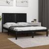 VidaXL Bed Frames Black Solid Pine Wood 140x190 Cm 3104397