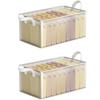 PVC Transparent Storage Basket for Clothes Underwear Storage Box Stainless Steel Frame Wardrobe Organizer Waterproof Cloth Box