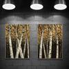 Autumn Romantic Landscape Picture Beautiful Birch Forest Autumn Landscape Modern Home Bedroom Office Decoration