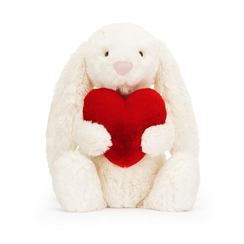 

Jellycat jelly cat Rabbit bunny stuffed toy gift baby toys 0 years old (White bunny 31cm x red heart) [product]