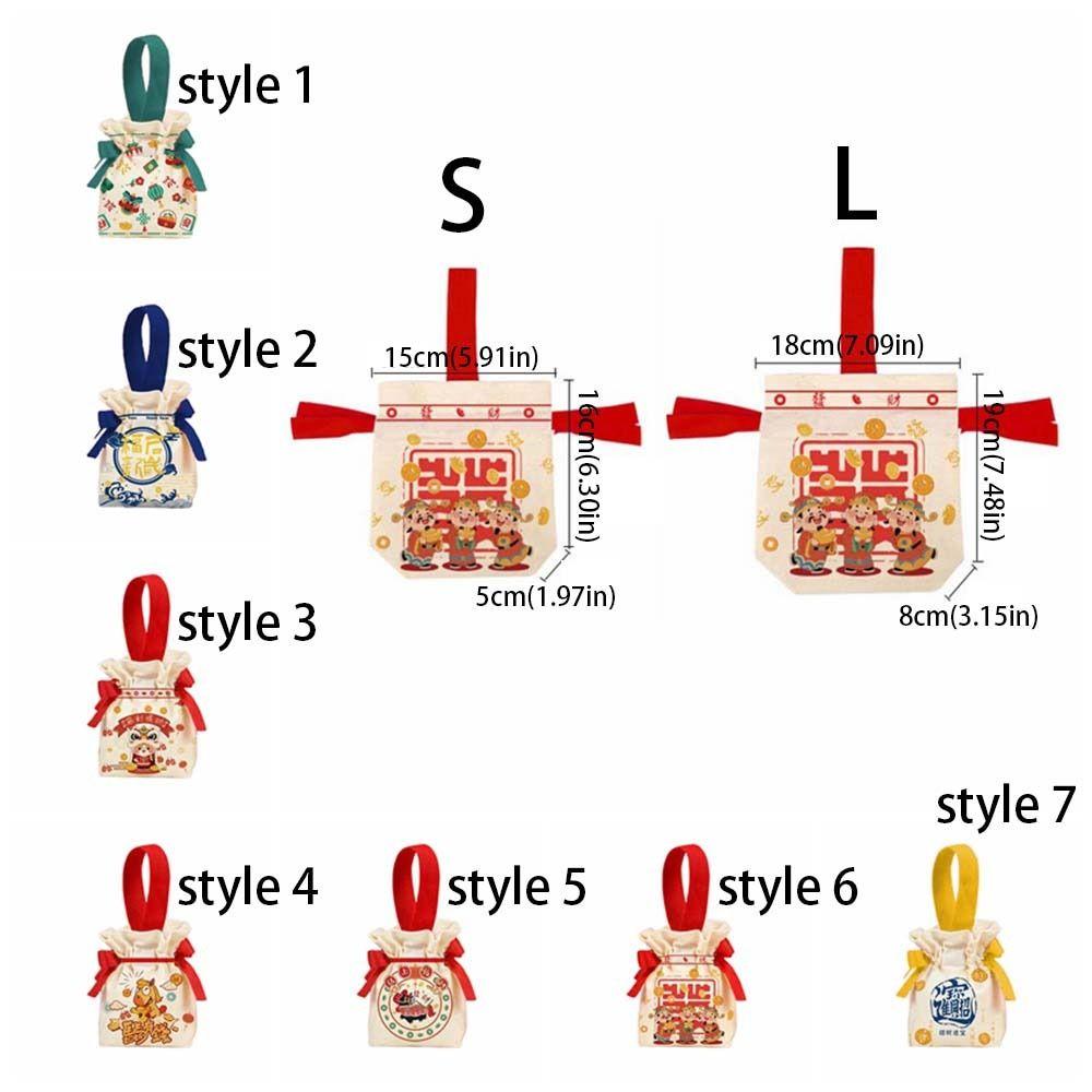 Chinese Style Horse Year Handbag Bag Cartoon Wedding Candy Bag Drawstring Bag  Gift Packaging