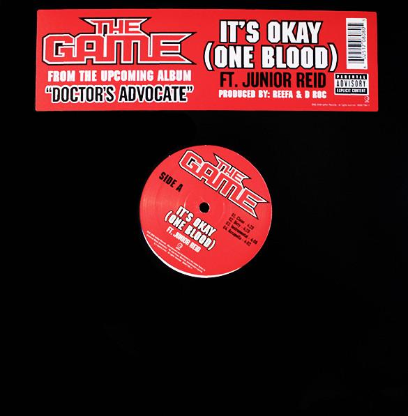 

12-дюймовая пластинка GAME JUNIOR REID Its Okay One Blood B000779911 Geffen Records 2006 США Рэп Хип-хоп R&B Б/у