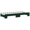 Extendable Daybed with Mattresses Dark Green 80x200 Cm Velvet