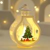 Christma Lantern Snowman Tree LED Lights Home Decor Delicate Lamp Christmas Ornament Table Tree Decoration Pendant Festival Gift