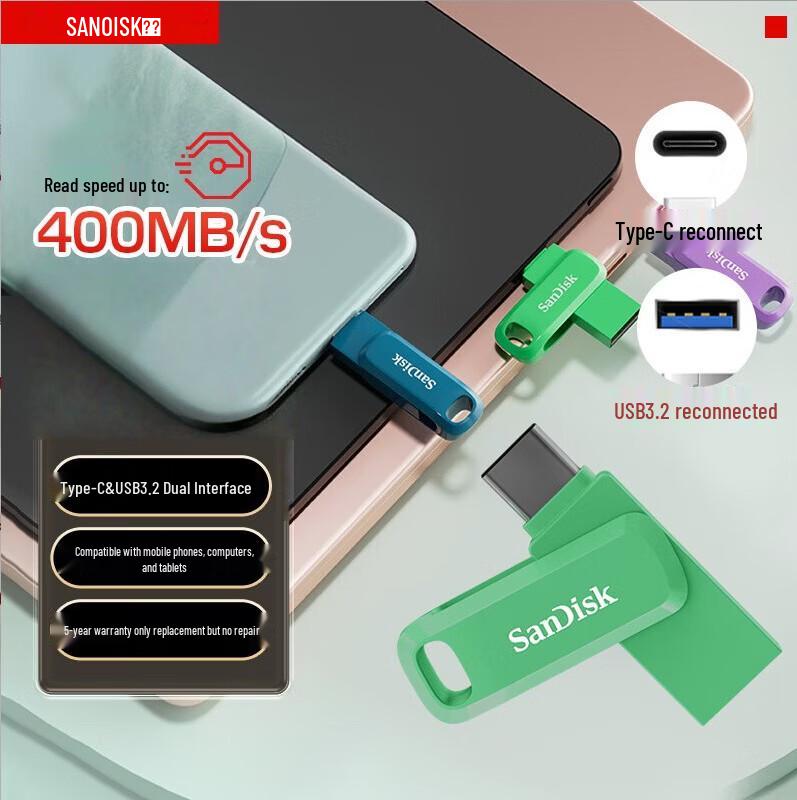 SanDisk 1TB Type-C USB 3.2 Dual-Interface Flash Drive