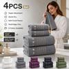 4pcs Absorbent Star Embroidered Towel Set Quick Dry Bath Linen Set Super Hand Towel Set  Travel