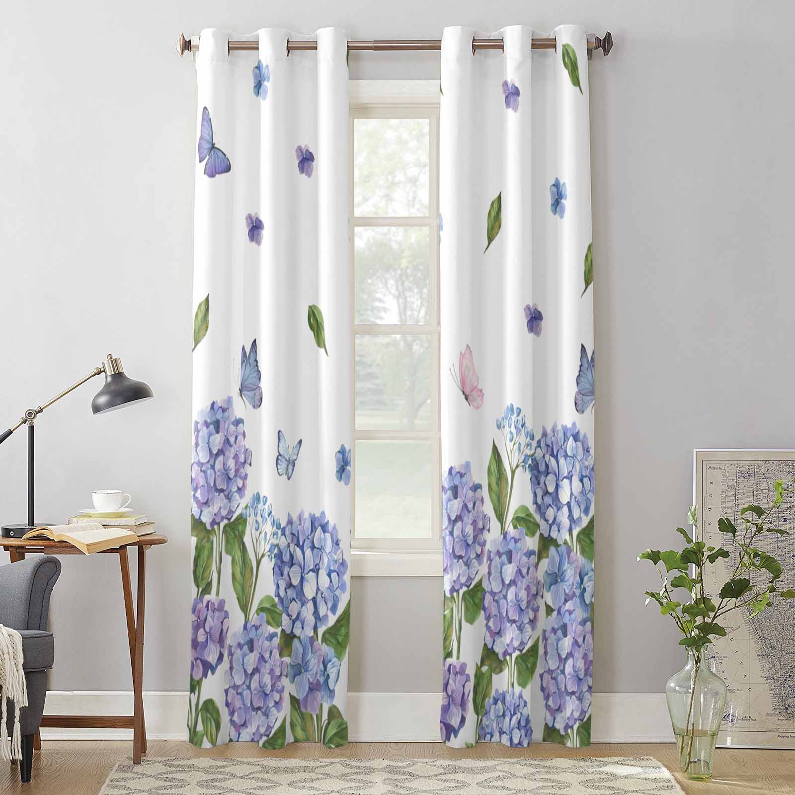 Летние цветы гортензия оконные шторы для гостиной роскошные шторы для спальни кухонные — фото 3