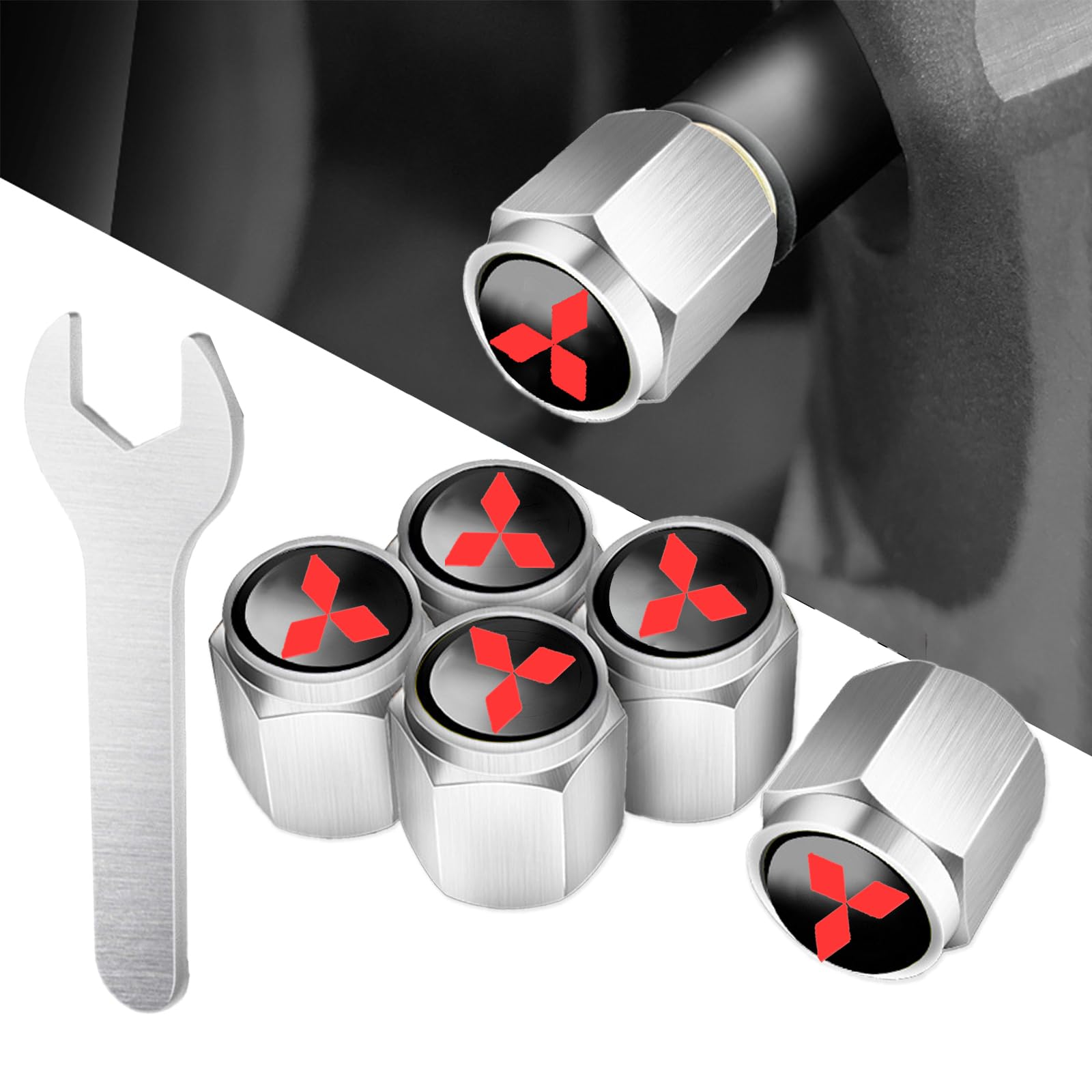 

Колпачок клапана MochiMingle, Набор из 5 штук, Колпачок клапана шины, Сплав, 0,5 x 0,4